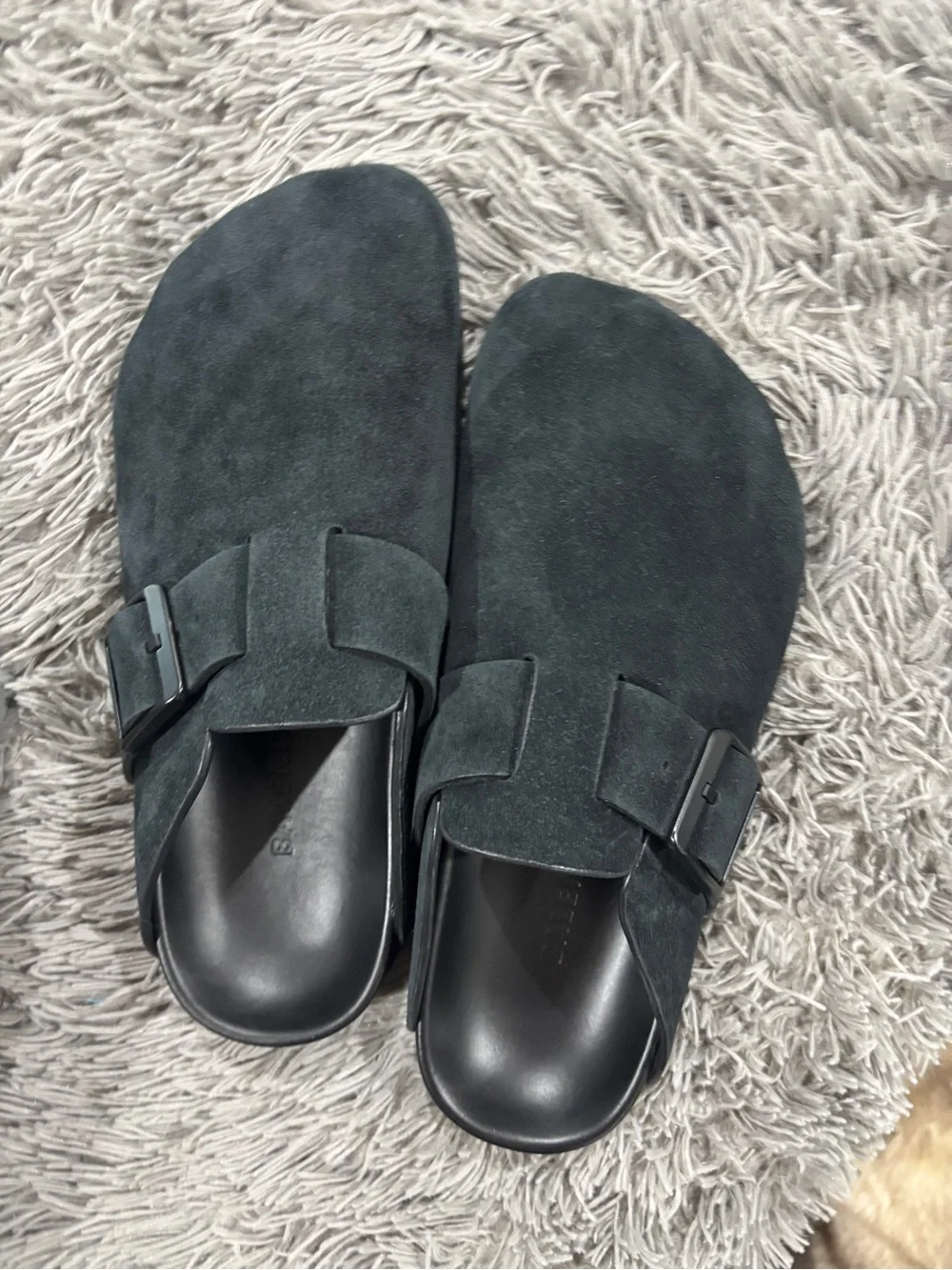 Balenciaga Black Suede Sunday Mules
